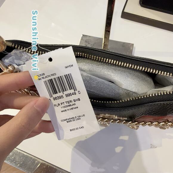 NWT COACH Bundle Swagger Chain Charms Gold CAX00 & CCE28 Teri with Floral - Picture 11 of 12